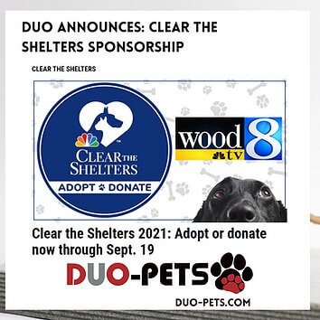 Duo Form announces: Clear the Shelters Sponsorship